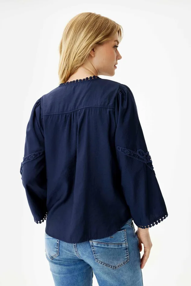 MIS SHIRT 16322 591 Navy 591 Women IN FRONT BLOUSES SHIRTS