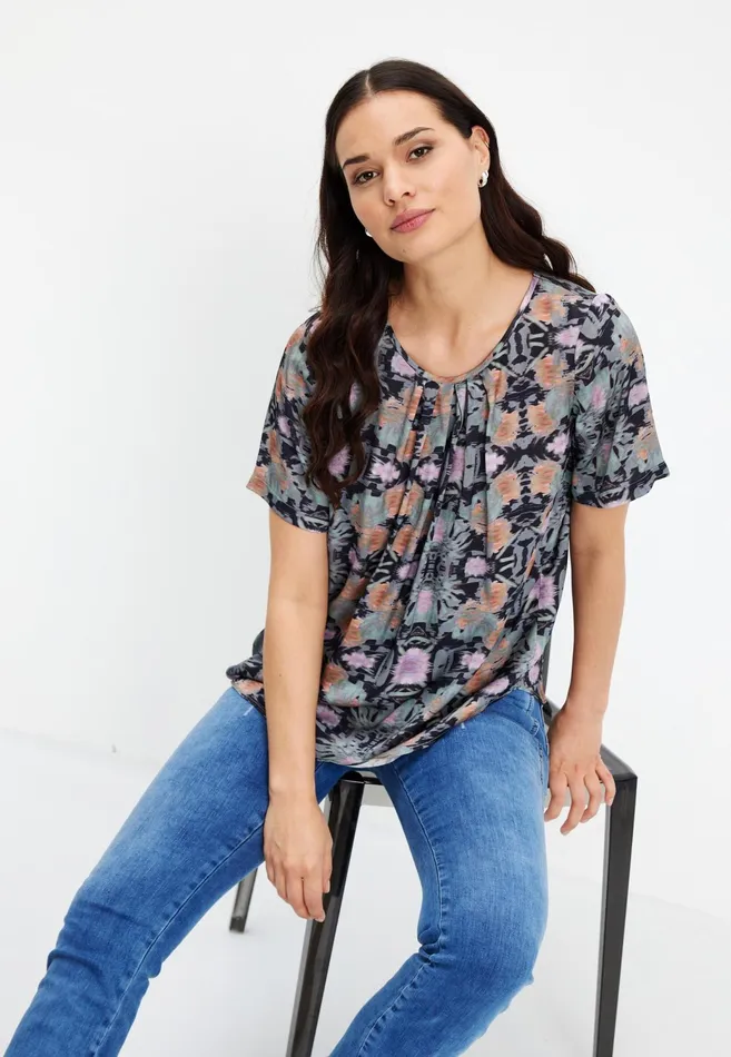 MONTANA BLOUSE 15625 591 Navy 591 Women IN FRONT BLOUSES SHIRTS