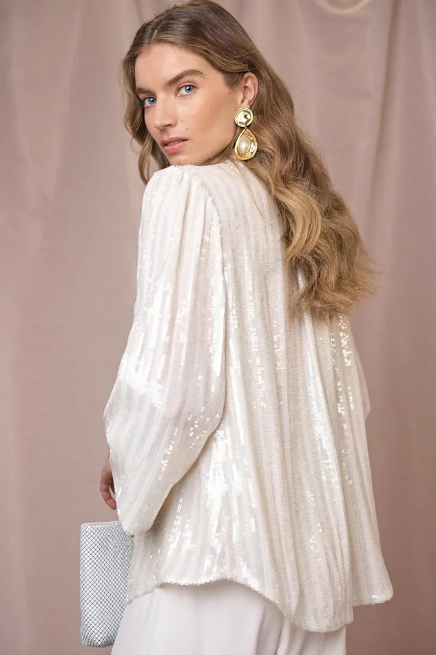Moss Ivory Sequin Women RIXO Bridal Moss Ivory Sequin Women RIXO Bridal