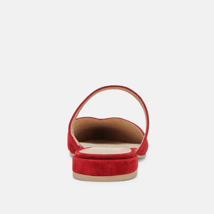 Mules and Clogs Women Dolce Vita Kanika Flats Crimson Suede