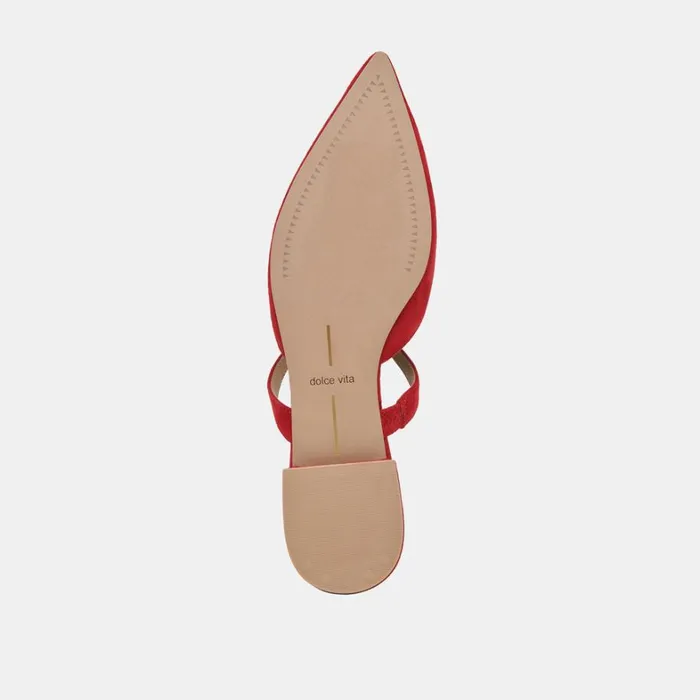 Mules and Clogs Women Dolce Vita Kanika Flats Crimson Suede