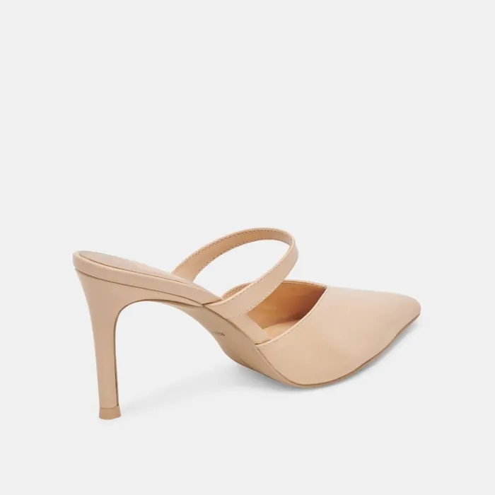Mules and Clogs Women Dolce Vita Kanika Heels French Vanilla Crinkle Patent