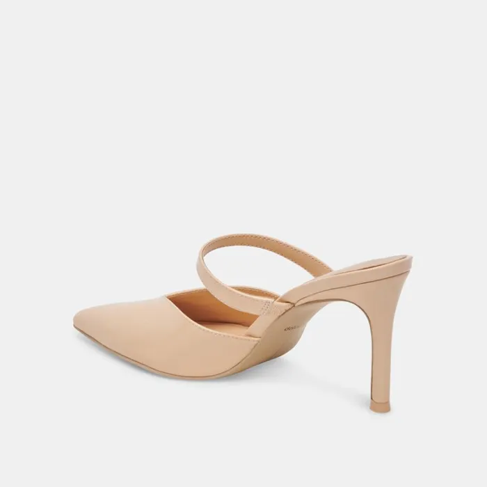 Mules and Clogs Women Dolce Vita Kanika Heels French Vanilla Crinkle Patent