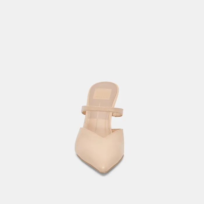 Mules and Clogs Women Dolce Vita Kanika Heels French Vanilla Crinkle Patent