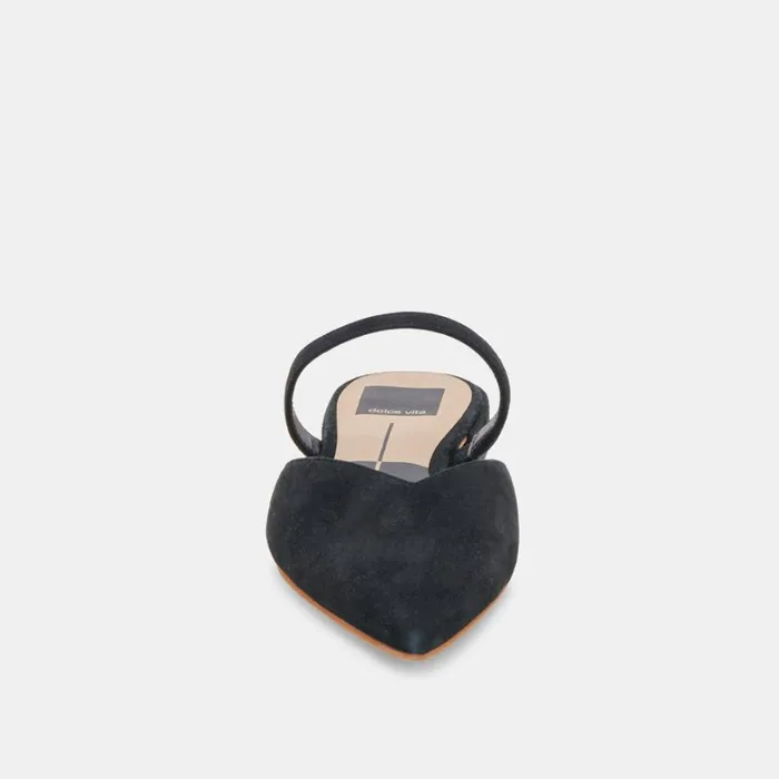 Mules and Clogs Women Dolce Vita Kanika Wide Flats Onyx Suede