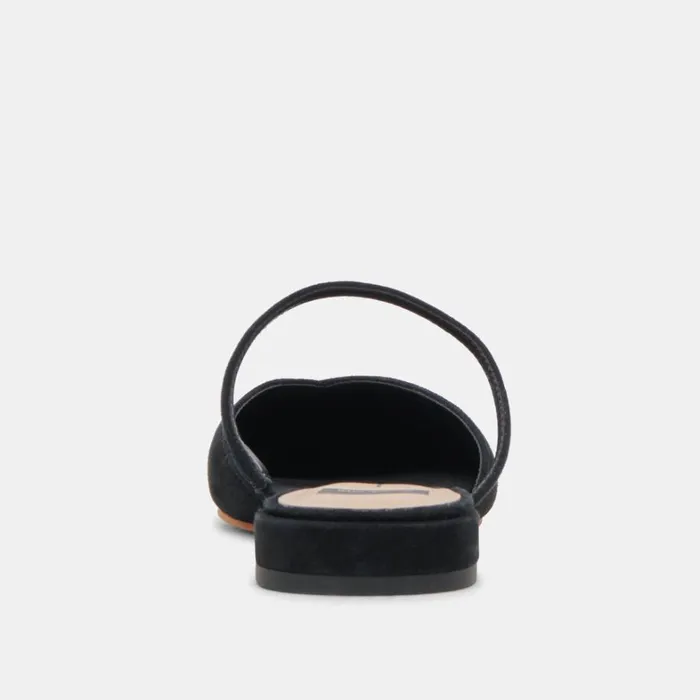 Mules and Clogs Women Dolce Vita Kanika Wide Flats Onyx Suede