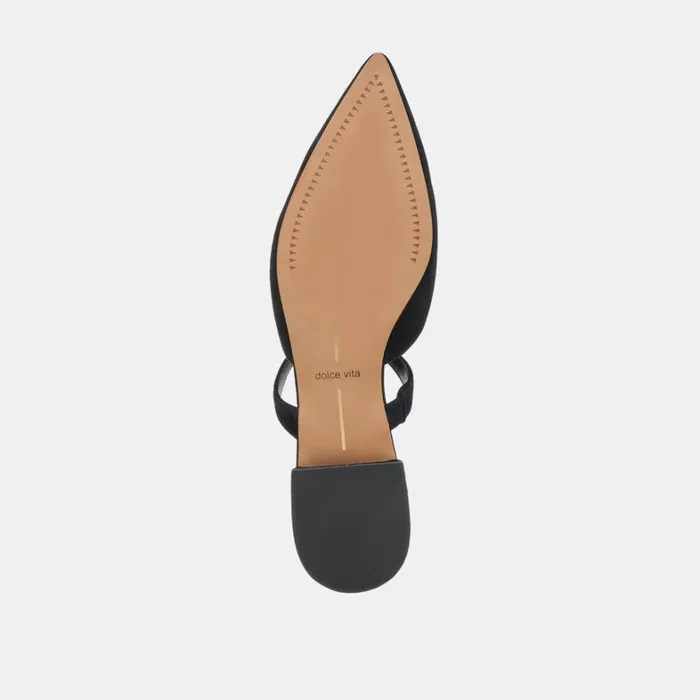 Mules and Clogs Women Dolce Vita Kanika Wide Flats Onyx Suede