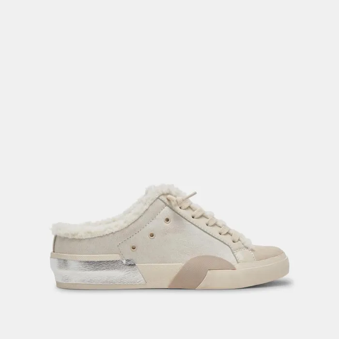 Mules and Clogs Women Dolce Vita Zantel Sneakers Off White Crackled Leather