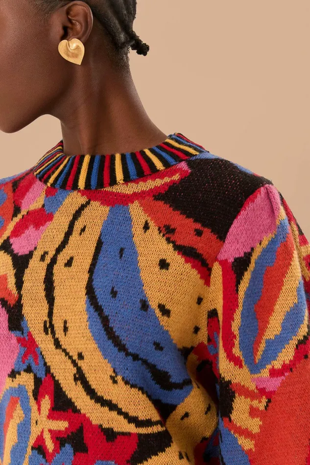 Multicolor Fruitelicious Knit Sweater Women FARM Rio Sweaters and Sweatshirts Multicolor Fruitelicious Knit Sweater Women FARM Rio Sweaters and Sweatshirts