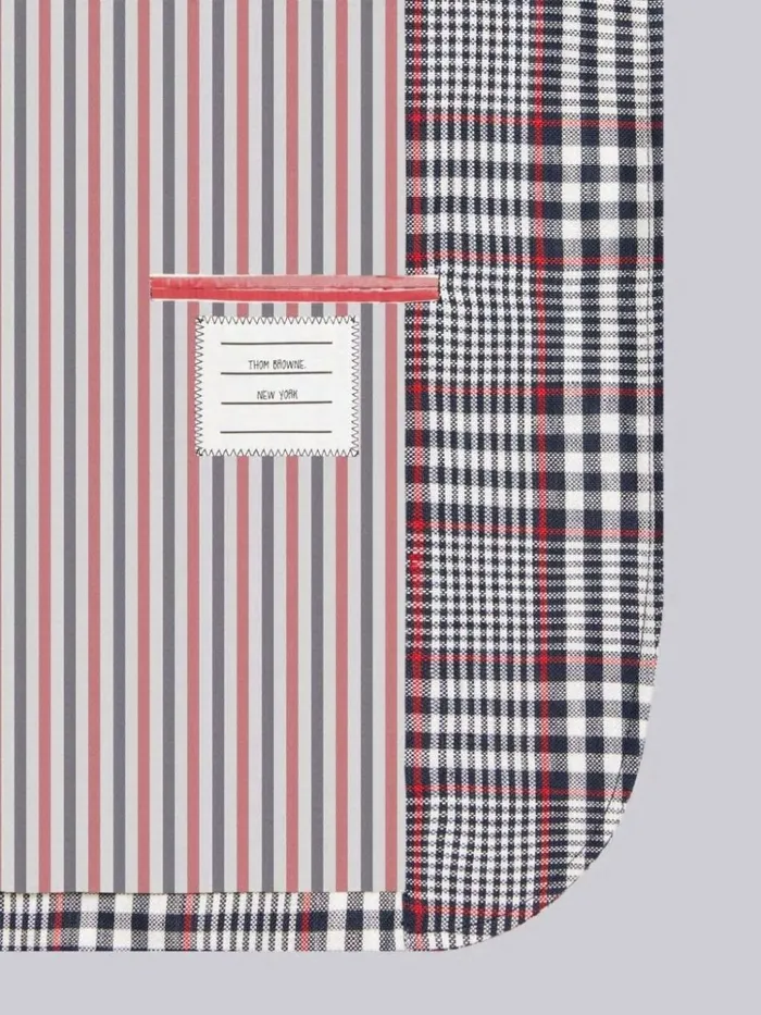 Multicolor Gingham Crispy Linen Unconstructed Sack Jacket Rwbwht Women Thom Browne Jackets