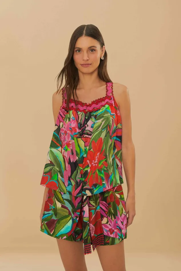 Multicolor Jardin De Reve Shorts Women FARM Rio Shorts