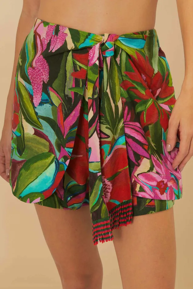 Multicolor Jardin De Reve Shorts Women FARM Rio Shorts Multicolor Jardin De Reve Shorts Women FARM Rio Shorts