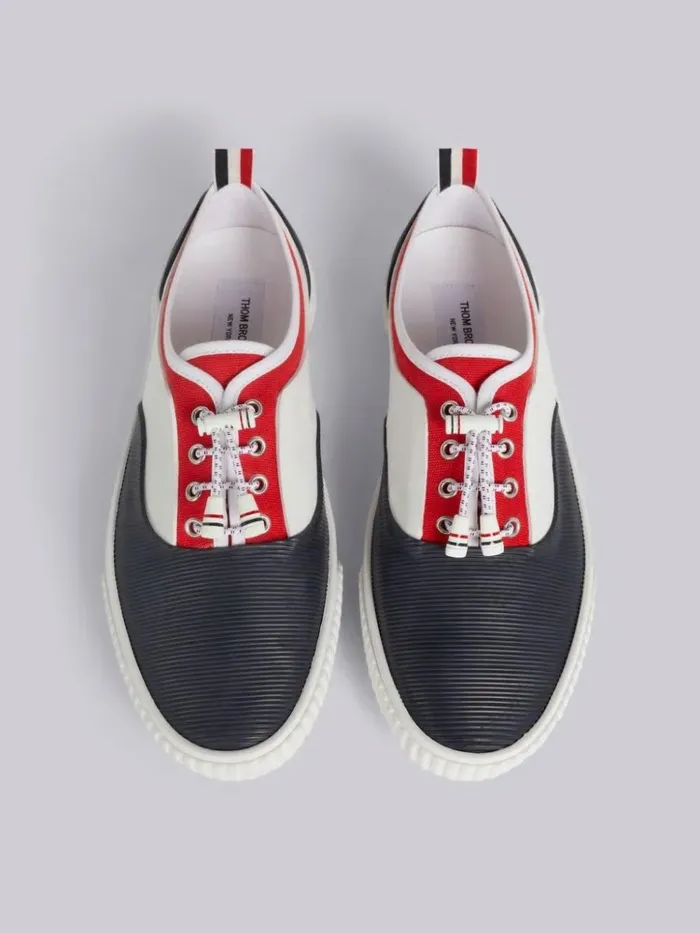 Multicolor Molded Rubber Heritage Sailing Trainer Rwbwht Men Thom Browne Sneakers