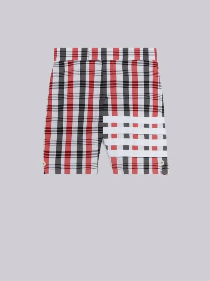 Multicolor Small Madras Check Cotton Grosgrain 4bar Bermuda Short Rwbwht Girls Thom Browne Skirts And Trousers Multicolor Small Madras Check Cotton Grosgrain 4bar Bermuda Short Rwbwht Girls Thom Browne Skirts And Trousers