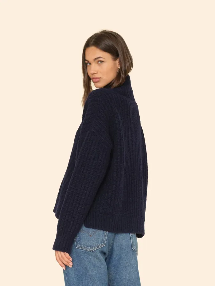Navy Blue Keyes Sweater Women Sweaters and Jackets XRENA Navy Blue Keyes Sweater Women Sweaters and Jackets XRENA
