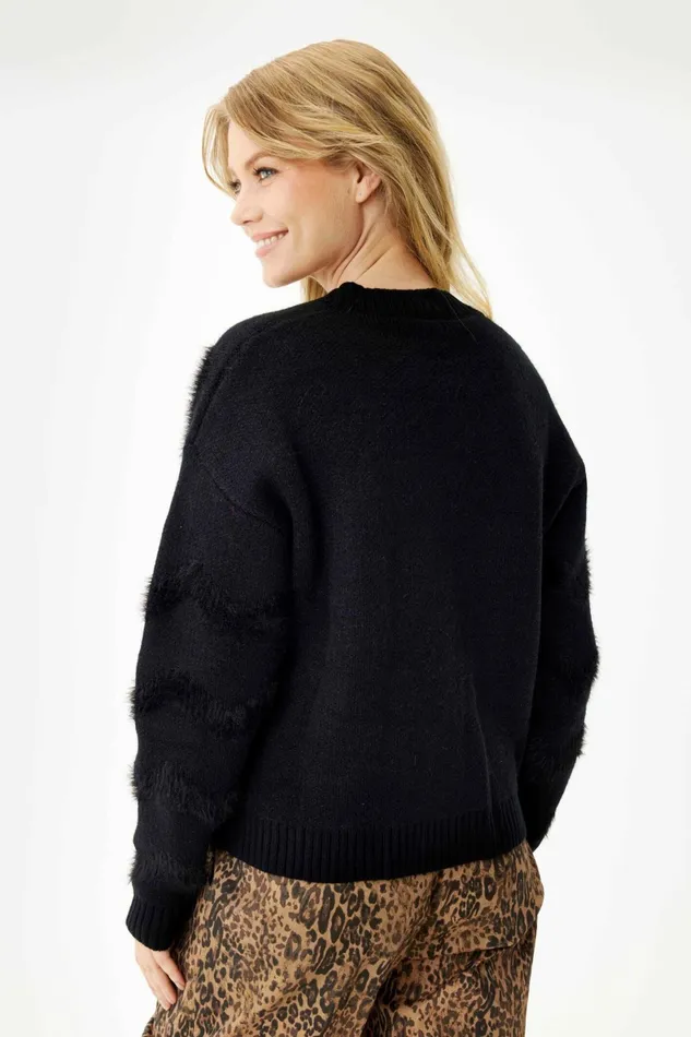 NICO CARDIGAN 16270 999 Black 999 Women IN FRONT CARDIGANS KNITS