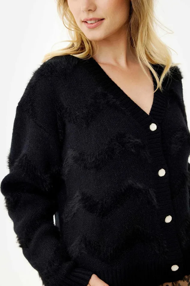NICO CARDIGAN 16270 999 Black 999 Women IN FRONT CARDIGANS KNITS