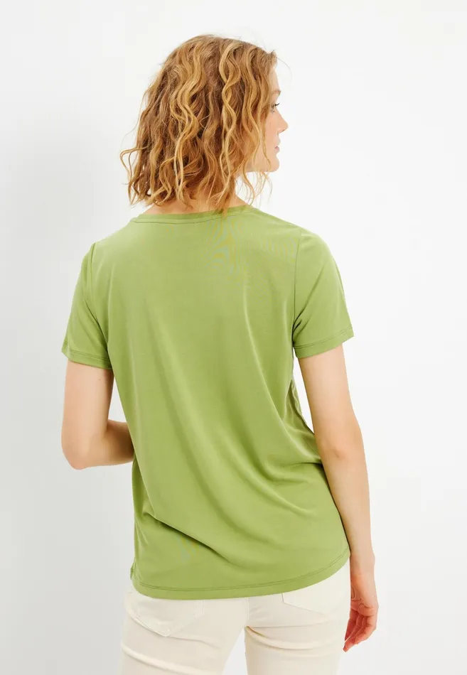 NINA TSHIRT 14312 630 Apple Green 630 Women IN FRONT TOPS TSHIRTS