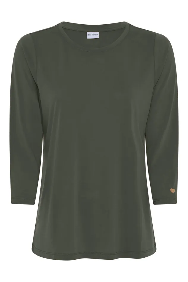 NINA TSHIRT 14920 615 Green 615 Women IN FRONT TOPS TSHIRTS