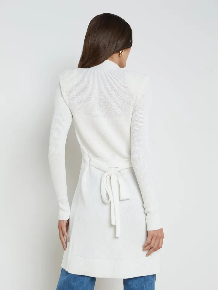 Noe DoubleBreasted Cardigan White Women L039Agence Knitwear Noe DoubleBreasted Cardigan White Women L039Agence Knitwear