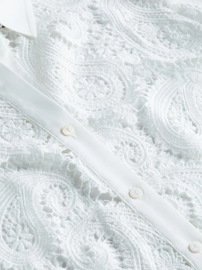 Odelia Lace Blouse White Women L039Agence Blouses and Tops Odelia Lace Blouse White Women L039Agence Blouses and Tops