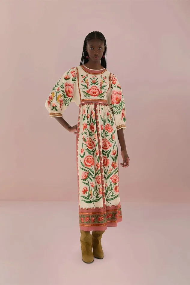 OffWhite Ainika Delicate Maxi Dress Women FARM Rio Maxi Dresses