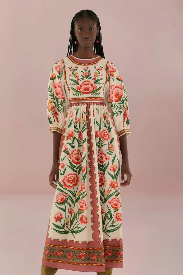 OffWhite Ainika Delicate Maxi Dress Women FARM Rio Maxi Dresses OffWhite Ainika Delicate Maxi Dress Women FARM Rio Maxi Dresses