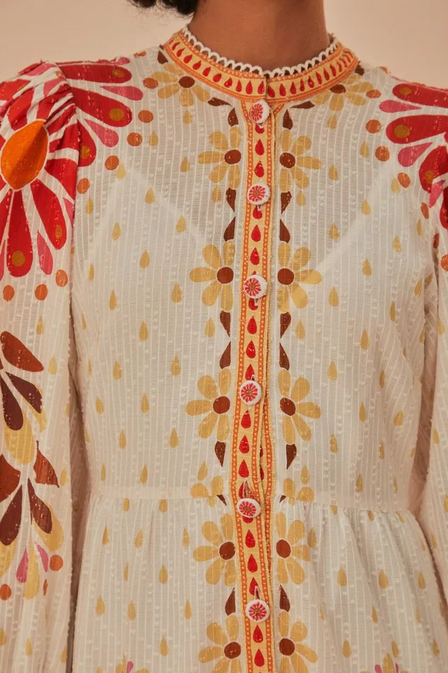 OffWhite Ainika Flowers Maxi Dress Women FARM Rio Maxi Dresses OffWhite Ainika Flowers Maxi Dress Women FARM Rio Maxi Dresses
