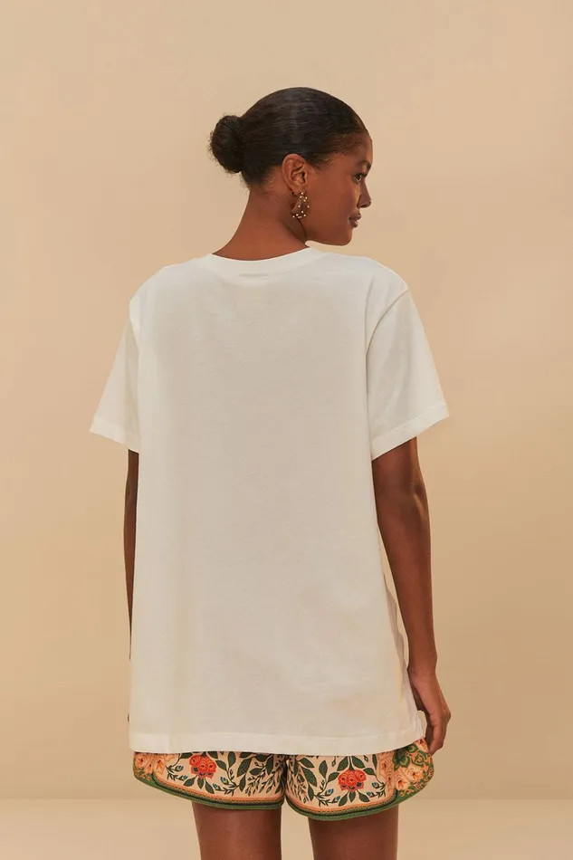OffWhite Banana Cocina Relaxed TShirt Women FARM Rio Tshirts OffWhite Banana Cocina Relaxed TShirt Women FARM Rio Tshirts