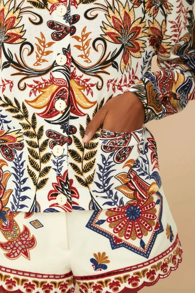 OffWhite Boho Glam Knit Cardigan Women FARM Rio Cardigans OffWhite Boho Glam Knit Cardigan Women FARM Rio Cardigans