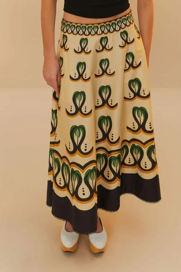OffWhite Coconut Tree Flow Skirt Women FARM Rio Skirts OffWhite Coconut Tree Flow Skirt Women FARM Rio Skirts