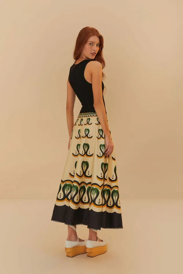 OffWhite Coconut Tree Flow Skirt Women FARM Rio Skirts OffWhite Coconut Tree Flow Skirt Women FARM Rio Skirts