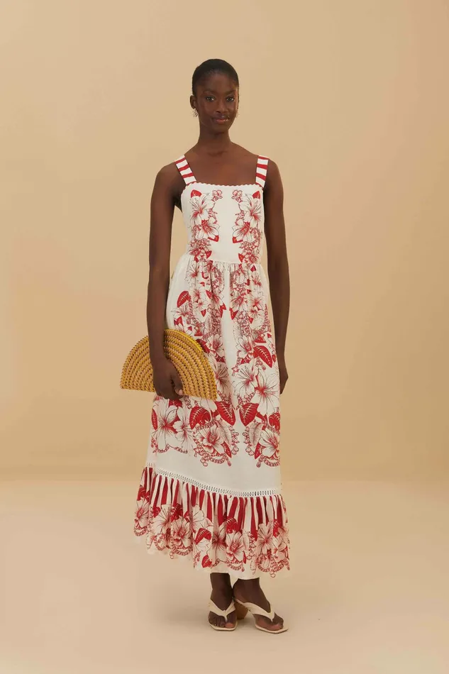 OffWhite Floral Chains Maxi Dress Women FARM Rio Maxi Dresses OffWhite Floral Chains Maxi Dress Women FARM Rio Maxi Dresses