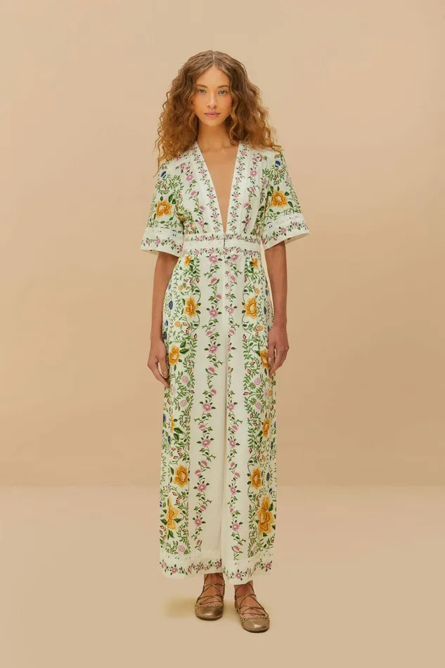 OffWhite Folk Floral Lenzing Ecovero Euroflax Jumpsuit Women FARM Rio Jumpsuits OffWhite Folk Floral Lenzing Ecovero Euroflax Jumpsuit Women FARM Rio Jumpsuits