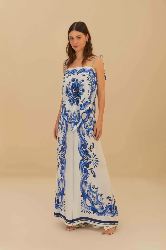OffWhite Garden Tiles Pants Women FARM Rio Pants