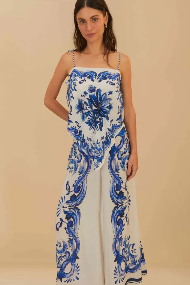 OffWhite Garden Tiles Pants Women FARM Rio Pants OffWhite Garden Tiles Pants Women FARM Rio Pants