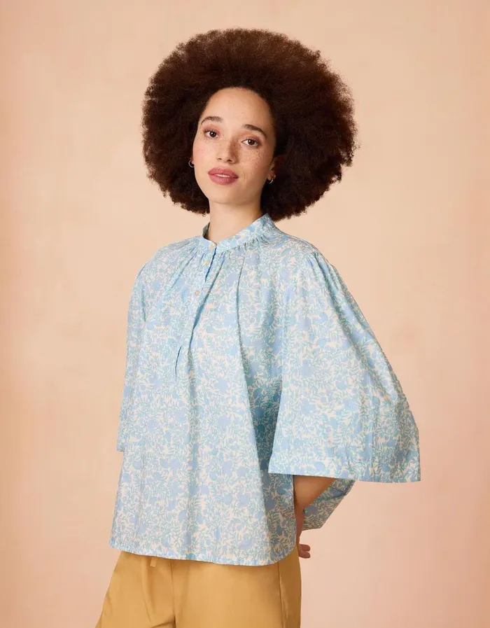 Oilily Blouses Women Bean Blouse Mientjebrunnera Blue Oilily Blouses Women Bean Blouse Mientjebrunnera Blue