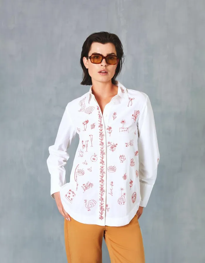Oilily Blouses Women Butternut Blouse Bright White Oilily Blouses Women Butternut Blouse Bright White