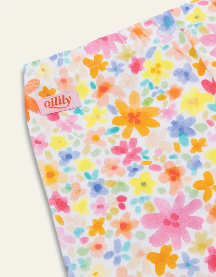 Oilily Leggings Girls Peppy Leggings Watery Flowersbright White Oilily Leggings Girls Peppy Leggings Watery Flowersbright White