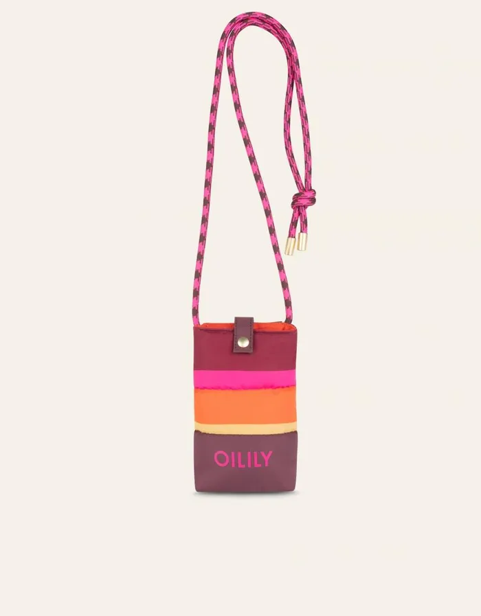 Oilily Mobile Holders Bags Mila Mobile Holder Color Blockchocolate
