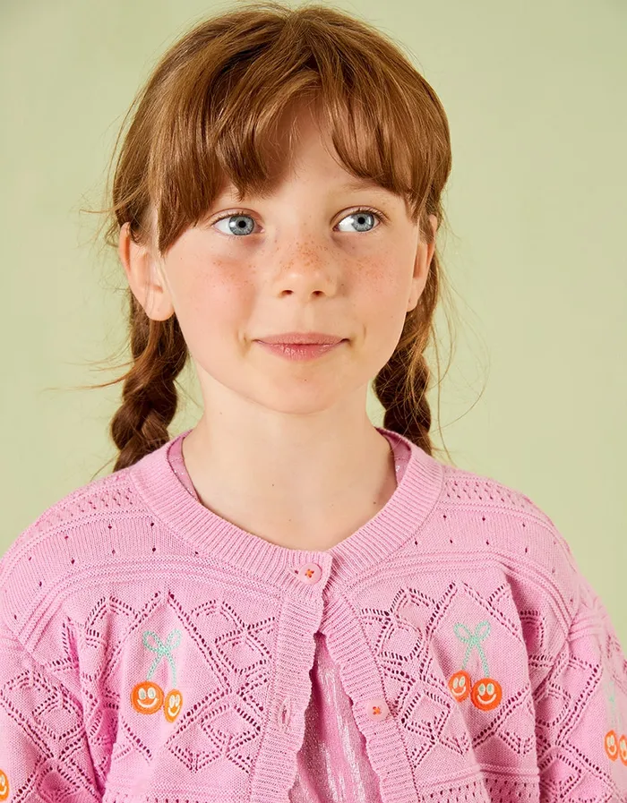 Oilily Pullovers and Cardigans Girls Vruity Cardigan Fuchsia Pink Oilily Pullovers and Cardigans Girls Vruity Cardigan Fuchsia Pink