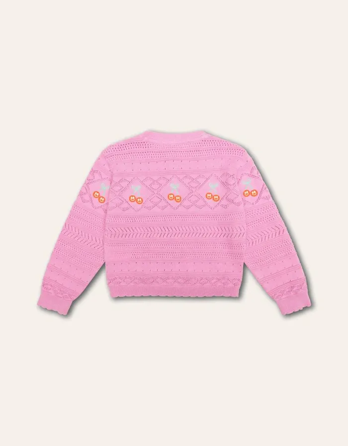 Oilily Pullovers and Cardigans Girls Vruity Cardigan Fuchsia Pink Oilily Pullovers and Cardigans Girls Vruity Cardigan Fuchsia Pink