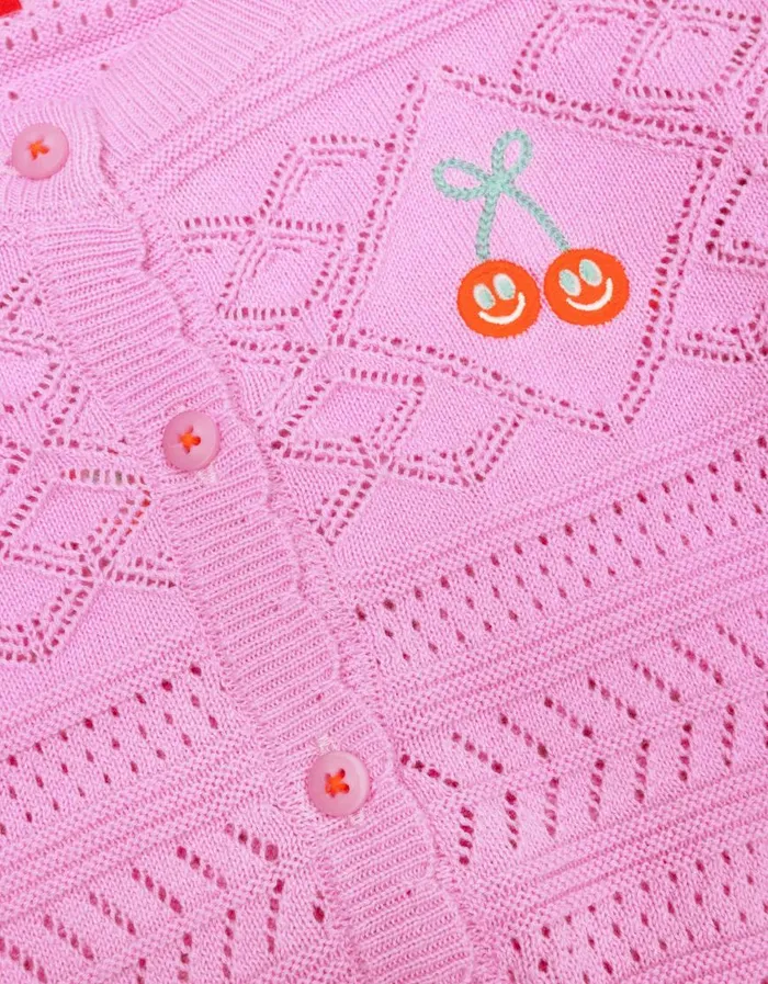 Oilily Pullovers and Cardigans Girls Vruity Cardigan Fuchsia Pink Oilily Pullovers and Cardigans Girls Vruity Cardigan Fuchsia Pink