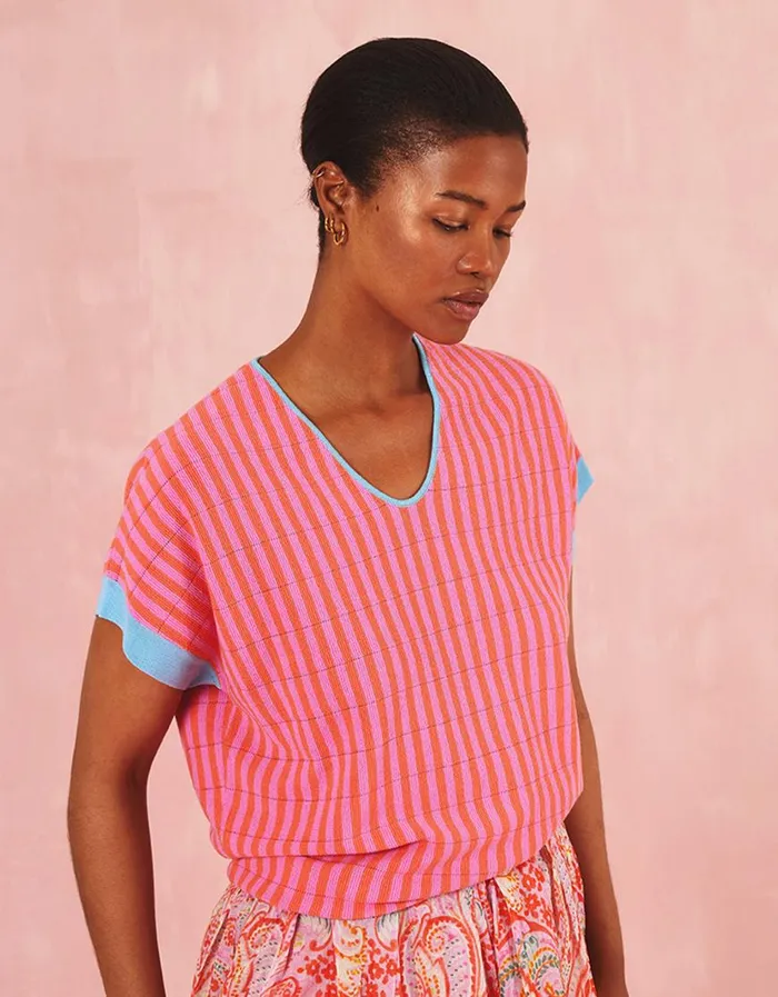 Oilily Pullovers and Cardigans Women Kickstart Top Living Coral Oilily Pullovers and Cardigans Women Kickstart Top Living Coral