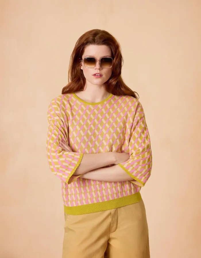 Oilily Pullovers and Cardigans Women Kicky Top Antique Moss Oilily Pullovers and Cardigans Women Kicky Top Antique Moss