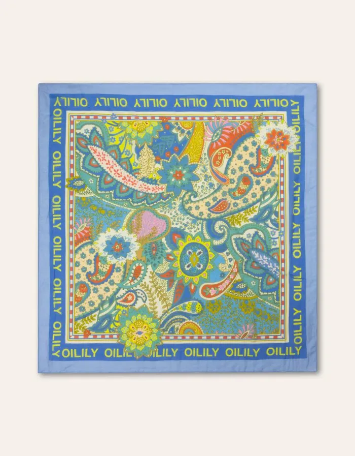 Oilily Scarfs and Hats Women Awesome Paisley Scarf Chewy Paisleybrunnera Blue