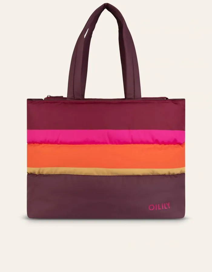 Oilily Shoppers Bags Sally Shopper Color Blockchocolate