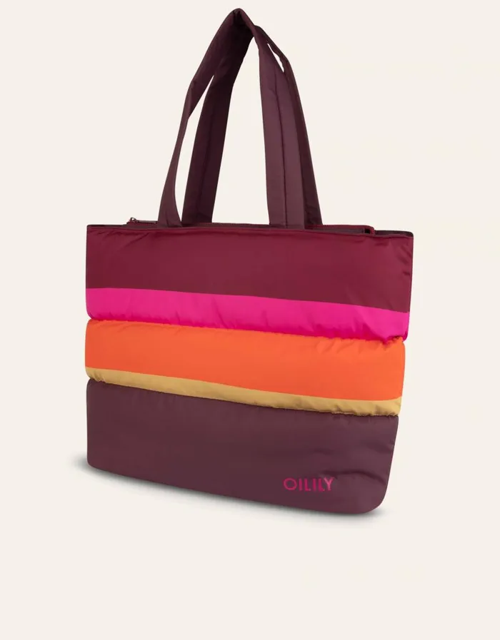 Oilily Shoppers Bags Sally Shopper Color Blockchocolate Oilily Shoppers Bags Sally Shopper Color Blockchocolate