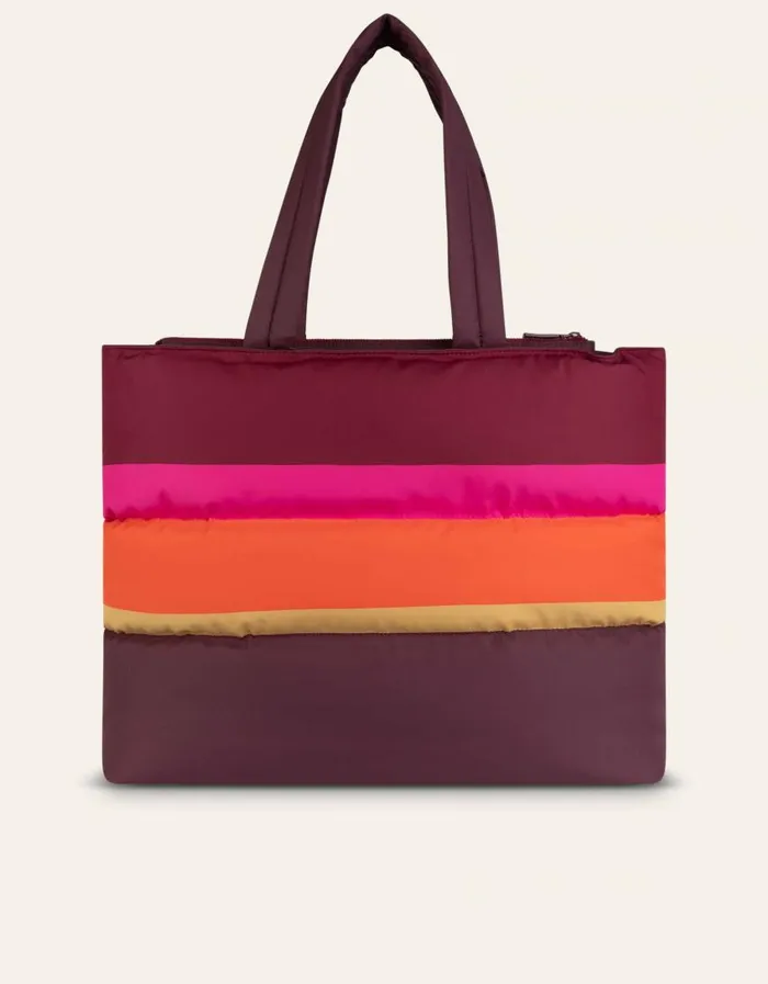 Oilily Shoppers Bags Sally Shopper Color Blockchocolate Oilily Shoppers Bags Sally Shopper Color Blockchocolate