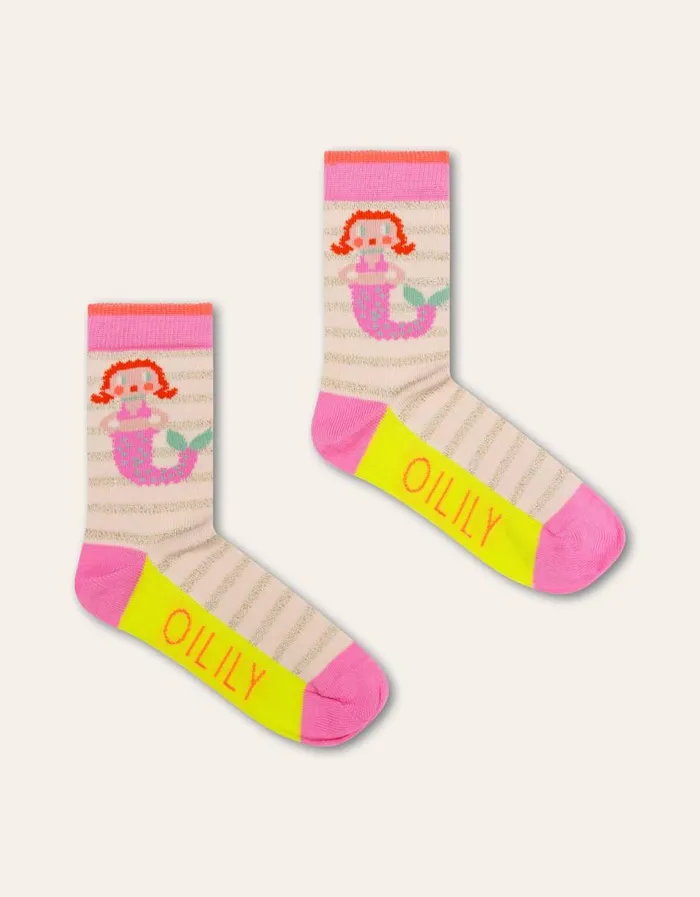 Oilily Socks and Tights Girls Mermaid Socks Turtle Dove
